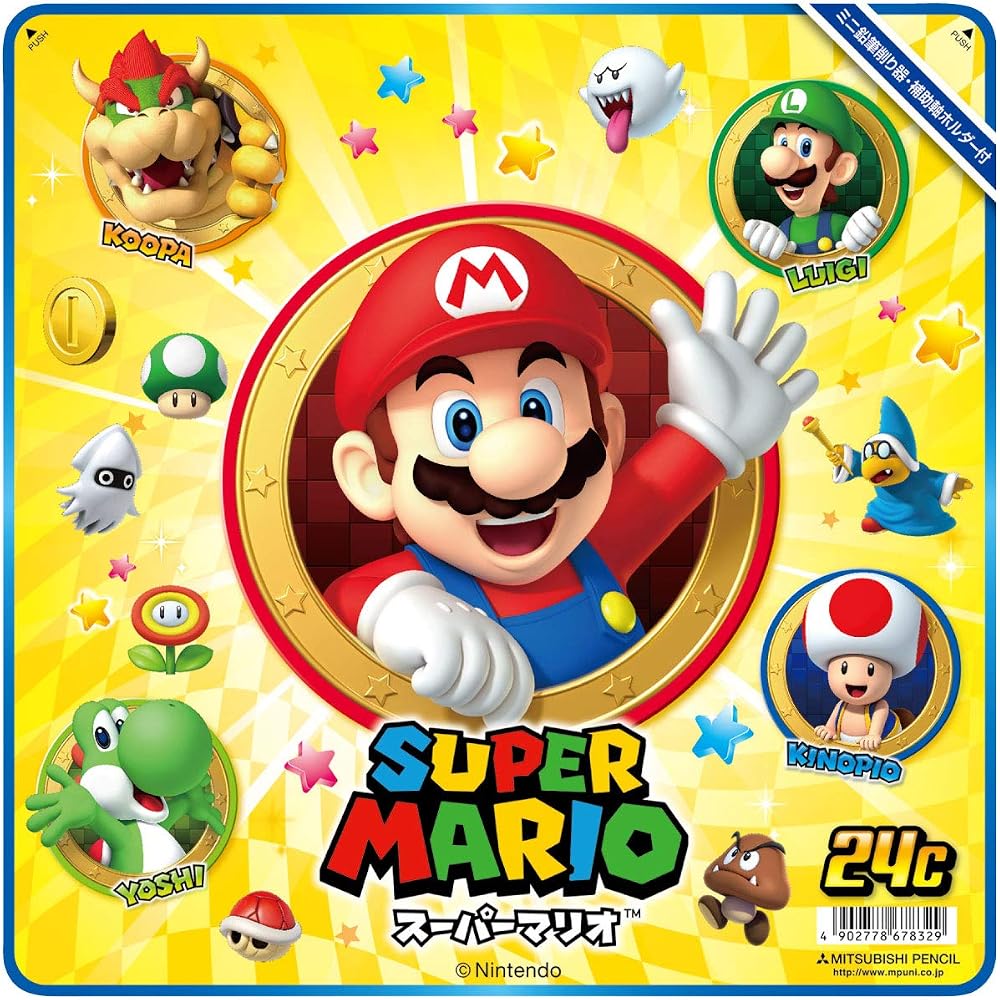 Карандаш Mitsubishi Pencil Цветной 890 Уровень Super Mario Синий K89024CSMY