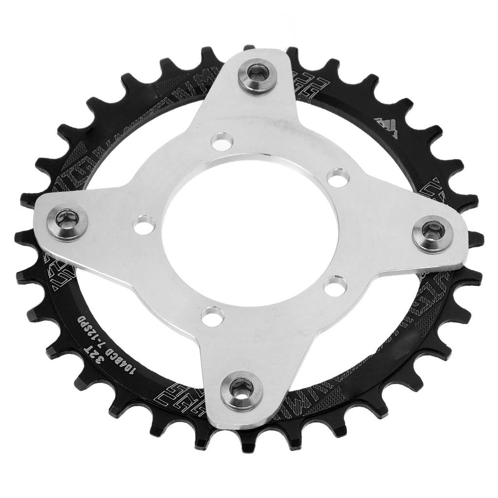 104BCD Gear Adapter Aluminum Alloy 32T Chain Wheel CNC Cutting Bike Chainring for BBS01 Electric Bike Mid Drive Motor
