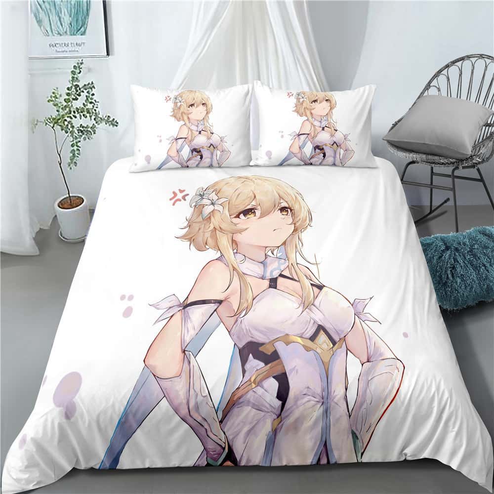 Nové anime Genshin Impact 3D tištěné ložní prádlo King povlak na přikrývku povlak na polštář povlak na peřinu ložní prádlo bytový textil