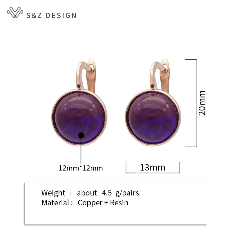 Fashion Simple Round Drop Earrings For Women Girl Wedding Party Stylish Classic Anti-allergy Jewelry Gift