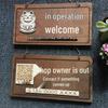 Custom Wooden Open & Business Hours QR Code Sign