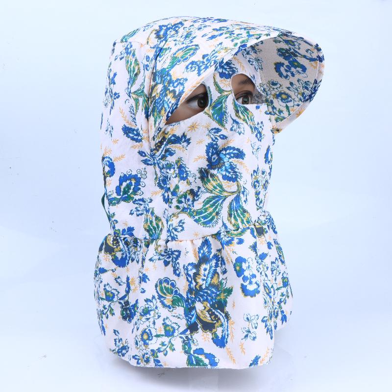 Floral Print Sun Hat for Maximum UV Protection with Face and Neck Flap for Outdoor Adventures