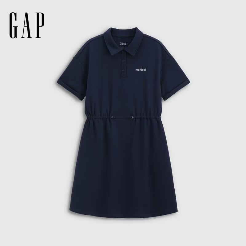Платье-поло с коротким рукавом и вышивкой логотипа GAP для женщин 175/96A