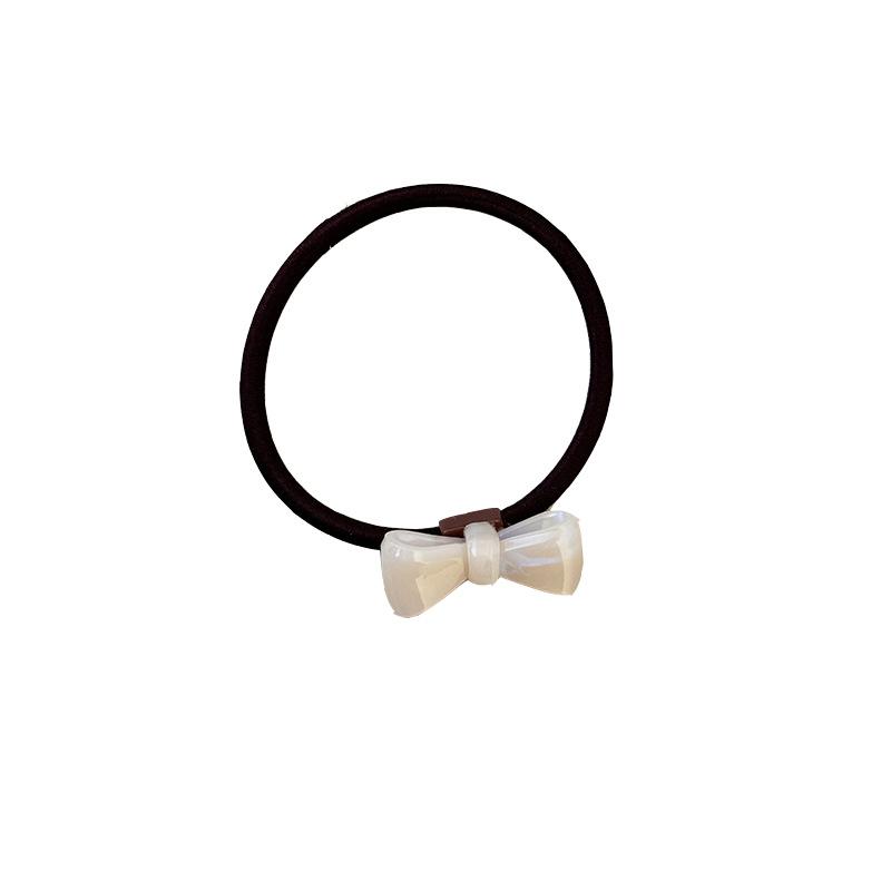 Simple Acetic Acid Hair Tie, Elegant Three-dimensional Bow Hair Band, High-elasticity Girlish Hair Tie and Rubber Band