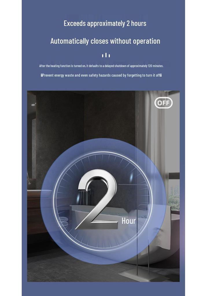 Smart Touch-Screen Bathroom Heater Switch, Flush-Mounted, Wireless Mijia App Compatible