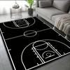 Black Basketball‑Court Print Area Rug, Floor Mat for Entryway, Kitchen, Bedroom, Living Room, Home Decor