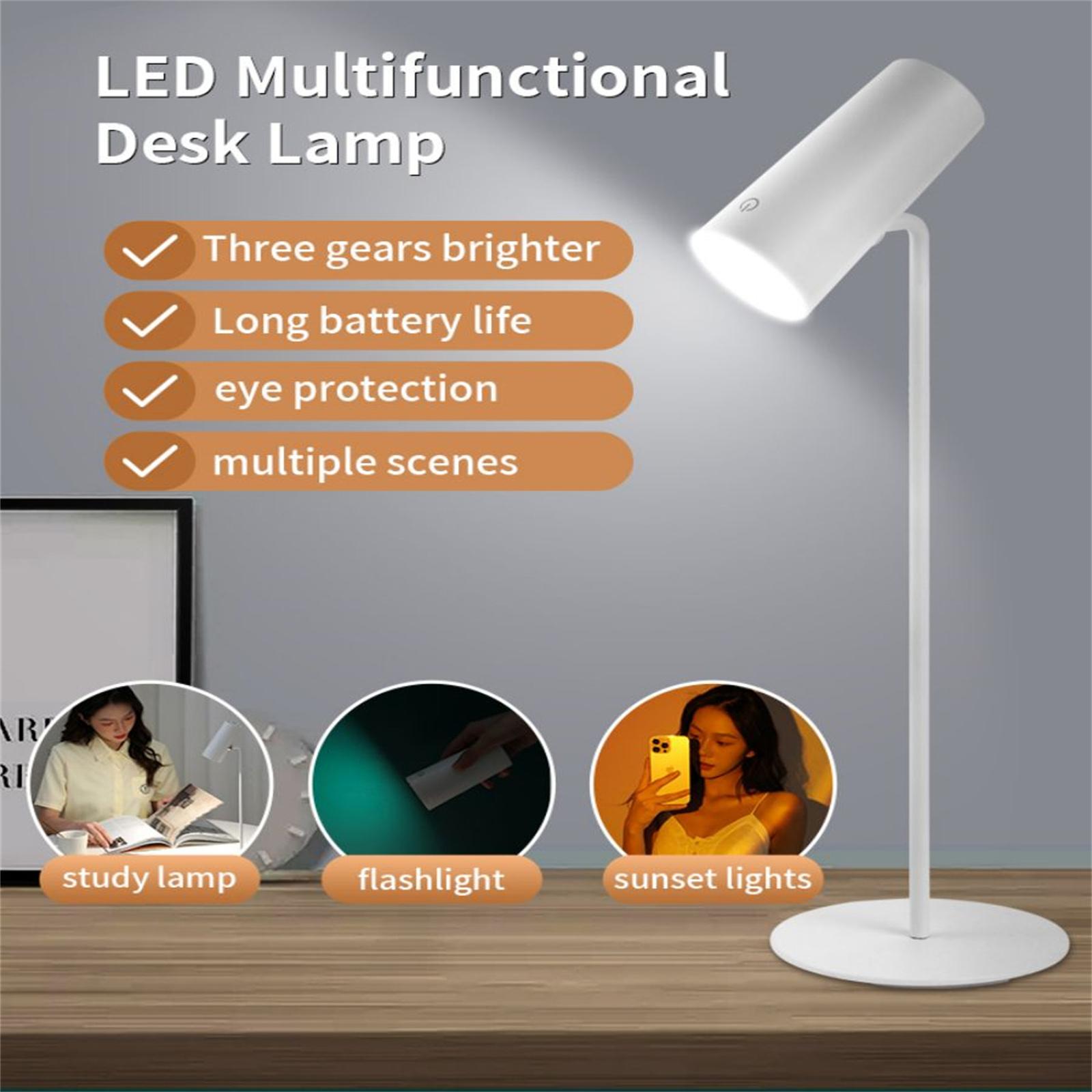 

LED Cordless Desk Lamp USB Charging Dimmable Touch Control Table Lamps With Sunset Light For Bedroom Home Office as shown #1