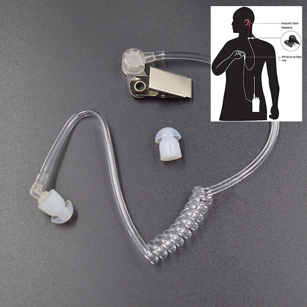 2 Pin PTT MIC Headset Covert Acoustic Tube In-ear Earpiece For Kenwood TYT Baofeng UV-5R BF-888S CB Radio Accessories