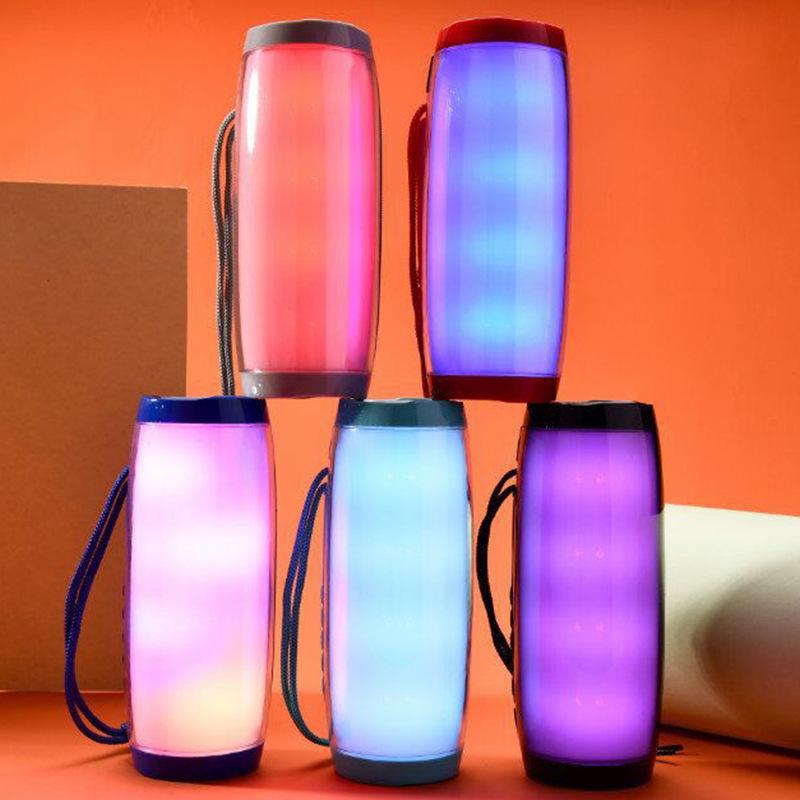 Altavoz Bluetooth Inalámbrico con Luces LED - Subwoofer Portátil para Uso en Exteriores, Regalo Creativo, Luces Coloridas.