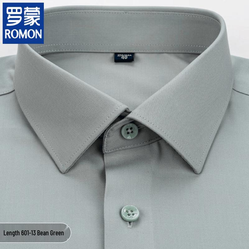ROMON Men s Modal Silk Blend Casual Shirt 42