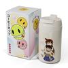 Cute Stainless Steel 2-Way Water Bottle, Direct Drinking, Coffee Cup, Large Capacity, Cold/Hot Insulation, Vacuum Insulated, Leak-Proof, Stylish and C