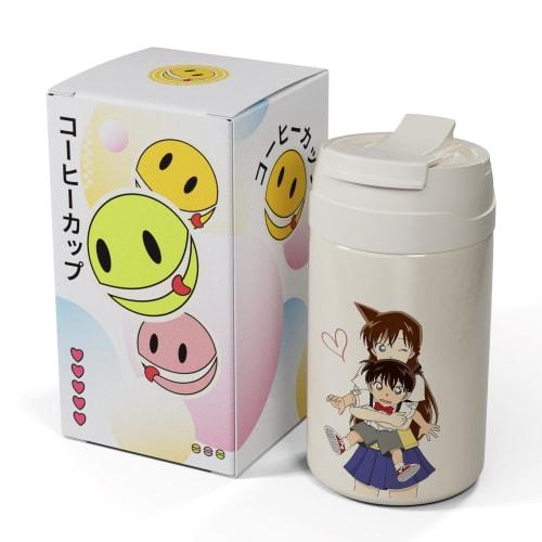 Cute Stainless Steel 2-Way Water Bottle, Direct Drinking, Coffee Cup, Large Capacity, Cold/Hot Insulation, Vacuum Insulated, Leak-Proof, Stylish and C