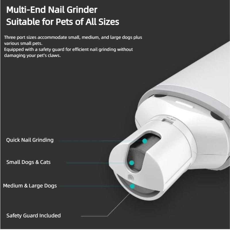 Lime à ongles pour chien Pawbby originale, Coupe-ongles électrique pour animaux de compagnie avec polissage, Rechargeable par USB, Sûre pour petits et grands chiens, chats, chiots