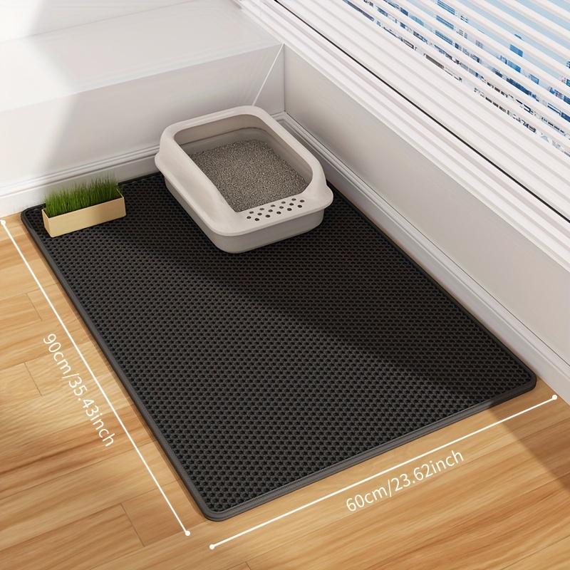 Extra-Large Dual-Layer Cat Litter Mat - EVA Material, Anti-Splash & Leak-Proof Design, Perfect for Indoor Cat Litter Boxes