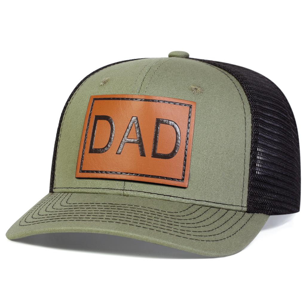 Unisex Brown Dad Leather Label Baseball Net Caps Spring And Summer Outdoor Adjustable Casual Hats Sunscreen Hat