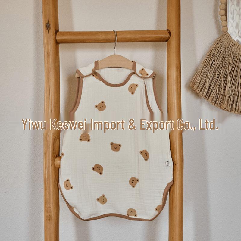 

Korean Animal Print Gauze Baby Sleeping Bag - Breathable Summer Vest