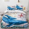 3D Octopus Duvet Cover King Queen Size Cute Cartoon Ocean Animal Bedding Set For Kids Teens Sealife 2/3Pcs Quilt Cover