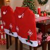 Christmas Ornaments Christmas Snowflake Chair Cover Red Christmas Chair Back Cover Home Decoration Supplies