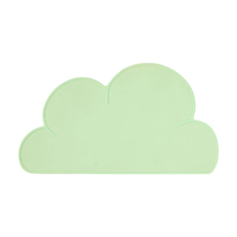 

Cloud Shape Nonslip Pet Food Mats Thick Silicones Waterproofed Feeding Pad For Indoor Outdoor Use зелений