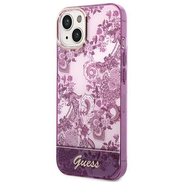 Etui do iPhone 14 Plus Guess Hardcase Porcelain Fuksja