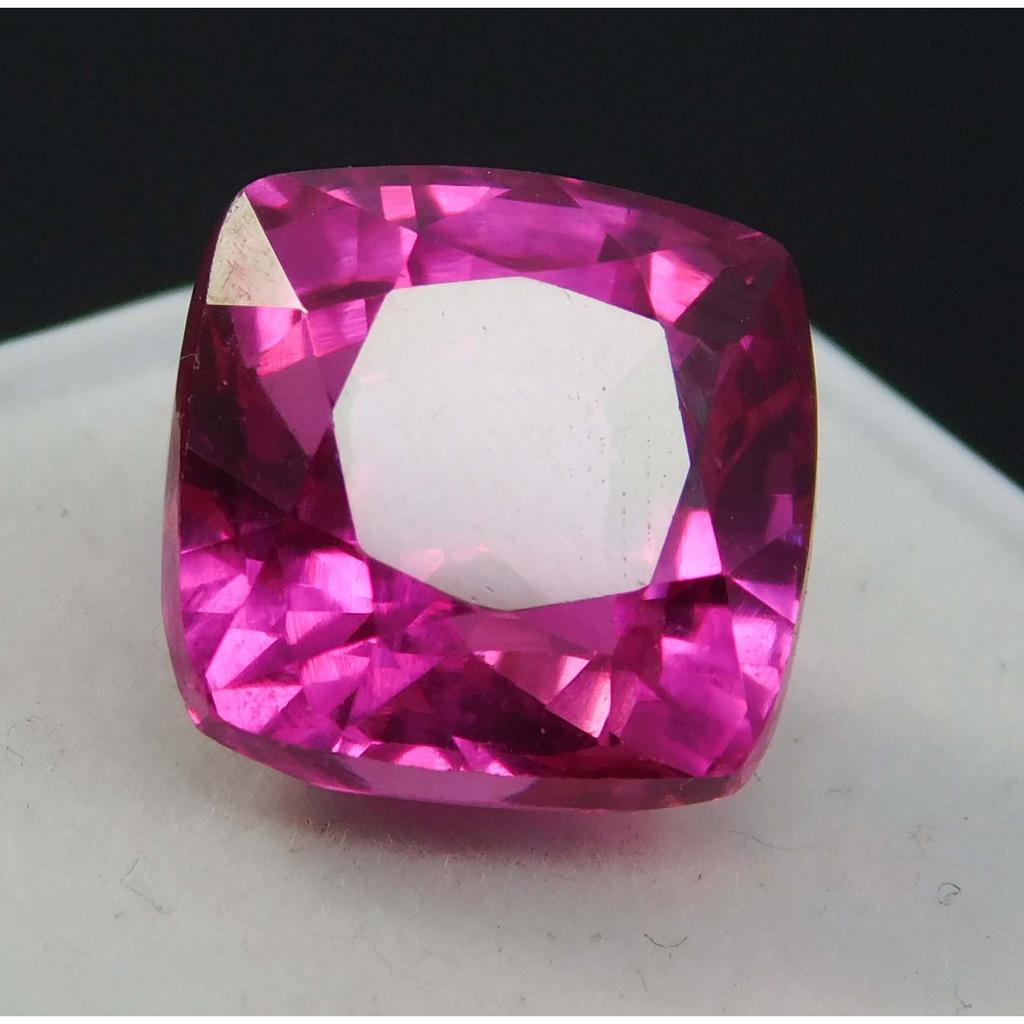 Natural Pink Ruby Loose Gemstone 9.15 Ct Square Cushion Cut for Jewelry Making and Gem Collections