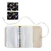 KX4B Circular Needle Organiser Bag with 12Pcs Removable Zippered PVC Binder Pocket Portable Knitting Needle Case For Sewing