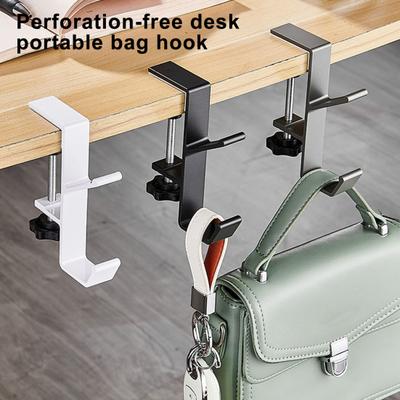 2Pcs Bag Holder Hooks Rustproof Easy To Install Adjustable Universal Fit