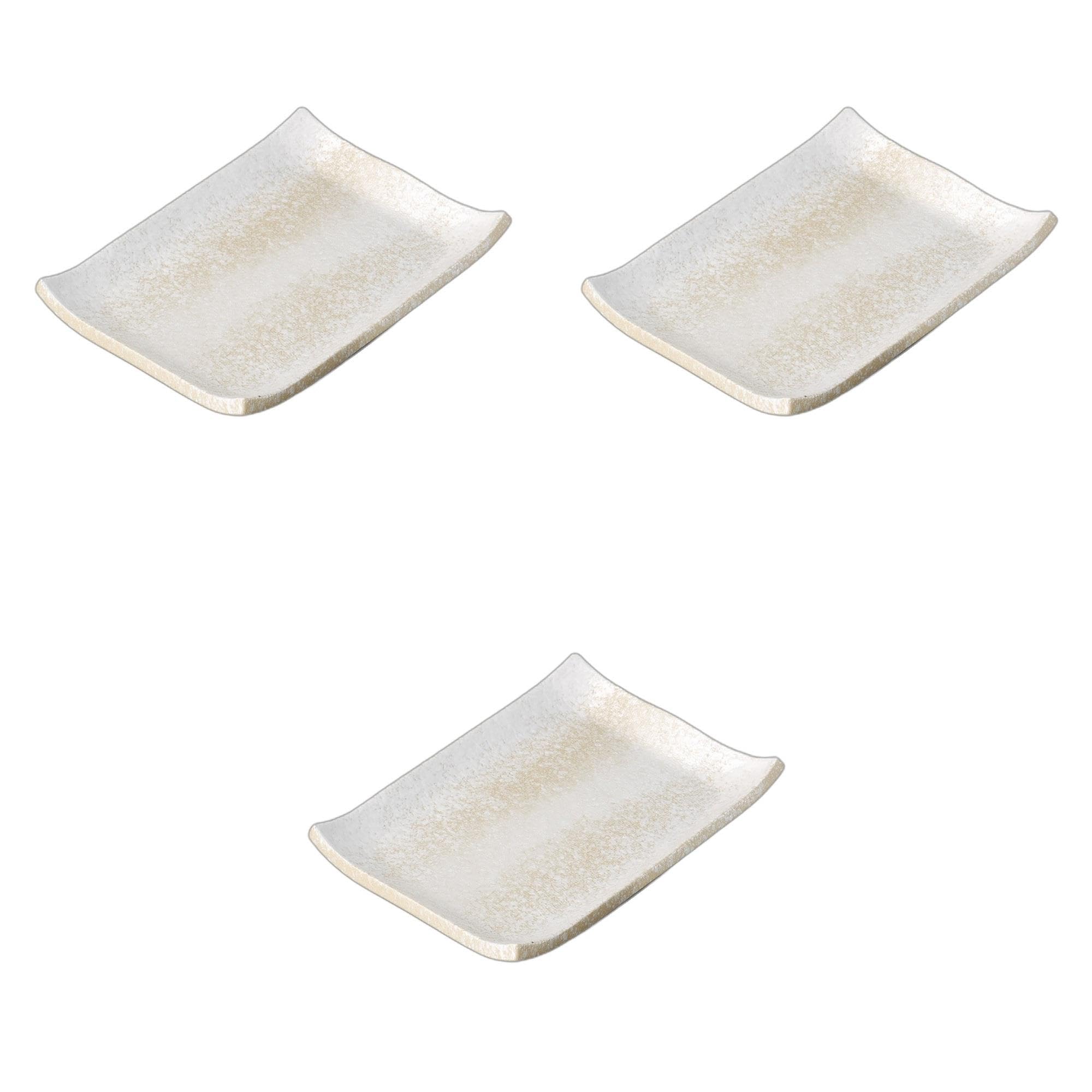 

Набор из 3 белых тарелок «Снежинка» для якитори x x Керамические тарелки для якитори от Setomonohonpo 8.0 [21 15.3 2.7см]