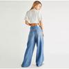 Vintage Baggy Jeans Women Fashion 2025 New Loose Casual Solid Color Wide Leg Pants Zipper Fly Pocket High Waist Denim Trousers