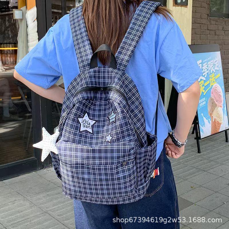 Schoolbag Summer New Casual Fashion Double Backpack Large Capacity Girl Student Campus School Bag Junior High School Travel Backpack