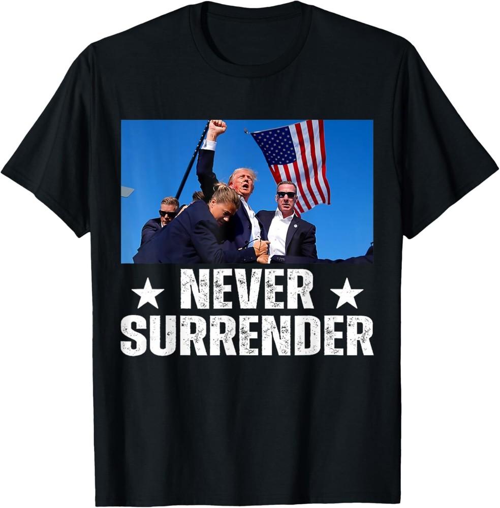 Pray for President Trump Never Surrender God bless Trump T-Shirt Unisex T-Shirt XL