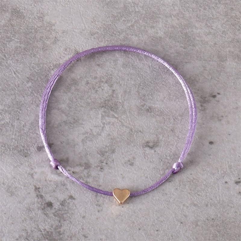 Set of 8 Delicate and Fashionable Heart Bracelets Delicate Heart Rope Stylish Hand Jewelry for Fashion Individuals