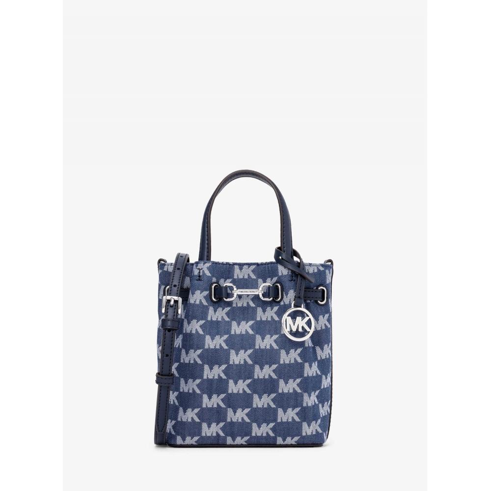 

Michael Kors Carson Ns Crossbody Small Mk Signature 35t5s2zc5j461 Denim F