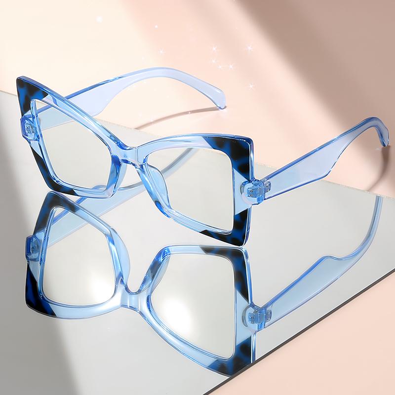 New Butterfly-Shaped Flat Light Glasses Fashionable Party Personalized And Exaggerated Anti-Blue Light Glasses