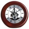 Retro Light Luxury Solid Wood Gear Unique Table Clock Transparent Rotating Elegant Digital Desk Clock Desktop Minimalist Home Decoration Ornaments