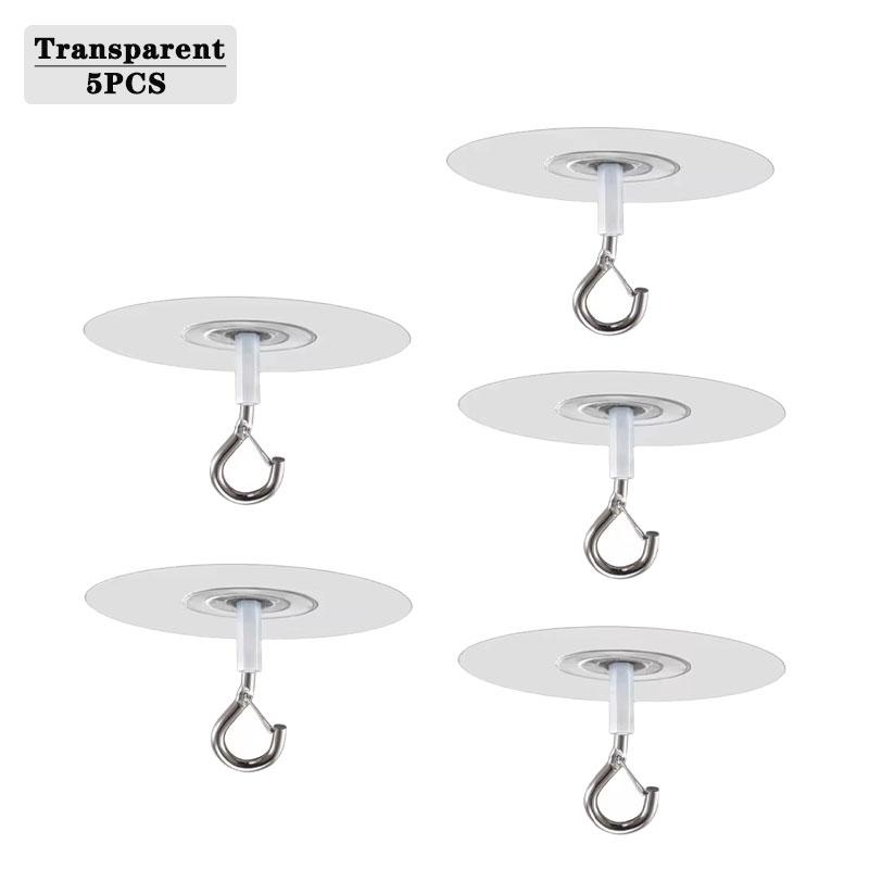 1-20PCS Adhesive Hooks Ceiling Strong Bearing Sticky Rack Kitchen Wall Key Hangers for Hanging Plant Wind Chimes Lights