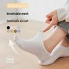 Women's No-Slip Invisible Boat Socks - Cotton, Solid Colors, Sweat-Absorbent, Japanese Style, Spring/Summer.