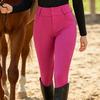 Unisex Cross-Border Non-Slip Silicone Equestrian Riding Pants with Zipper Placket - White