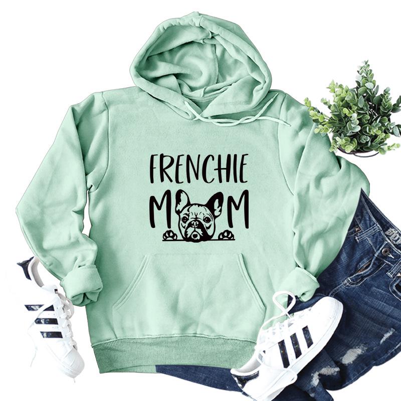 Frenchie Mom Autumn/Winter Casual Hoodie - Long Sleeve Sweatshirt
