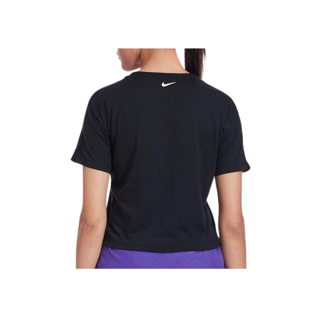 Nike Dri-FIT Sports Crew Neck Letter Pullover Short Sleeve T-Shirt Women Tops Black CT6971-010