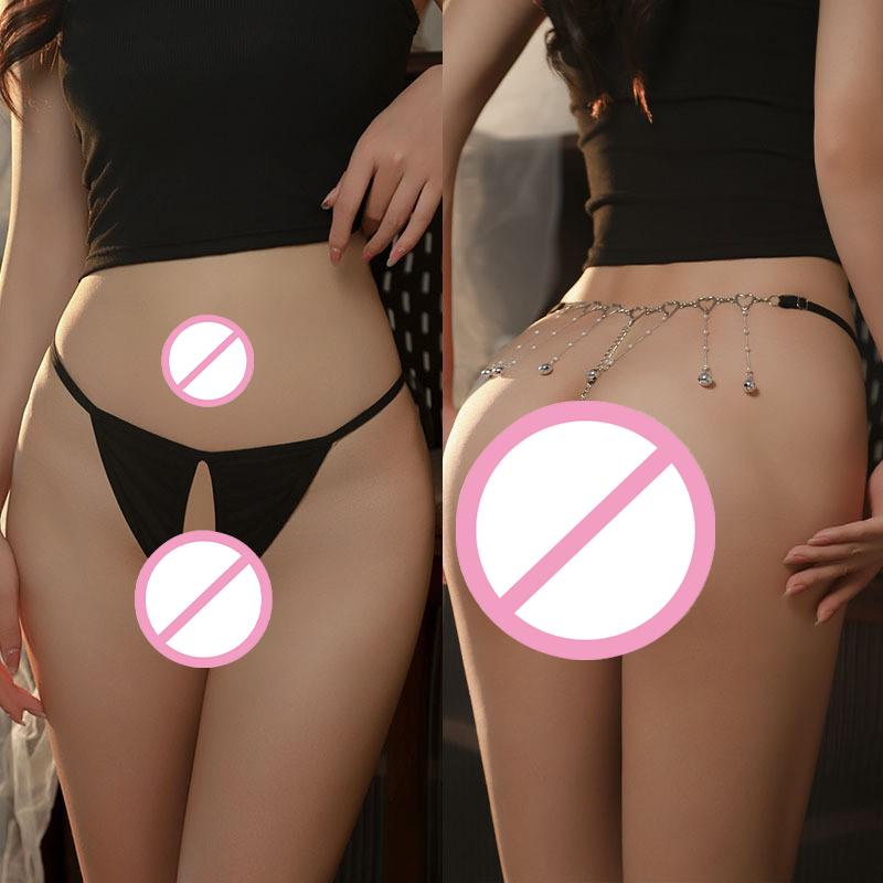Sexy See-through Lace Thong Underwear For Women Exciting Polka Dot Design No Need To Remove Hot Selling Cross-border Item