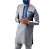 S-4XL Men Dashiki Long Clothes Shirt Trouser Set Mens 2 Pieces Outfit Suit Traditional Male Clothes T-shirt Pant Suits for Men