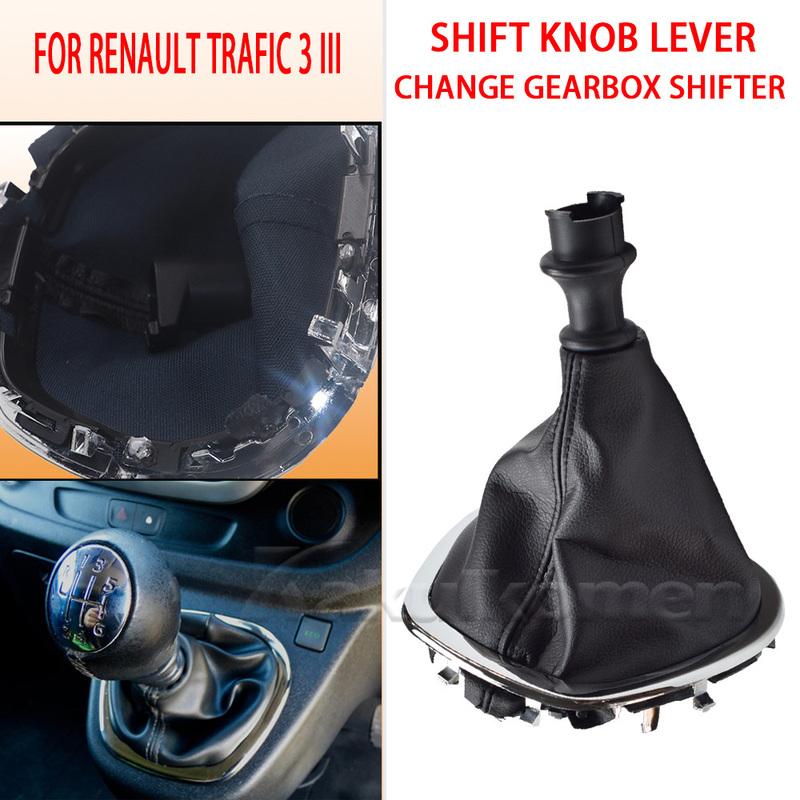 New For Renault TRAFIC 3 III VIVARO 2014-2023 Manual Selector Car Change Gear Shift Knob Lever Change Gearbox Shifter Cover