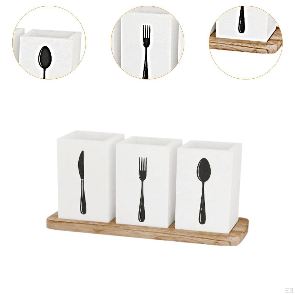 Küchenutensilienhalter Besteck Bauernhaus mit Fächern Elegant Löffel Gabel Messer