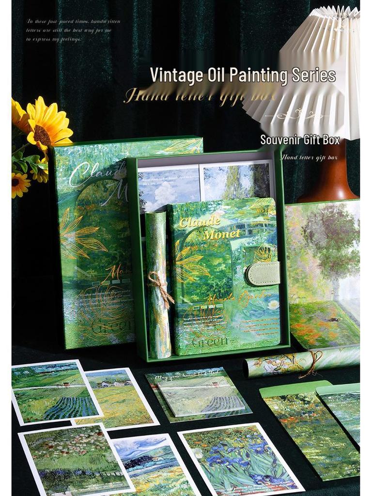 Oil Painting Journal Gift Set: Notepad, Diary, Notebook for Girls & Graduation Souvenir