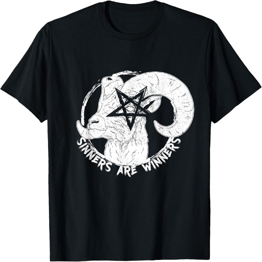 Sinners are Winners _ Funny Goth Gothic Death & Black Metal T-Shirt XXXXXL чёрный