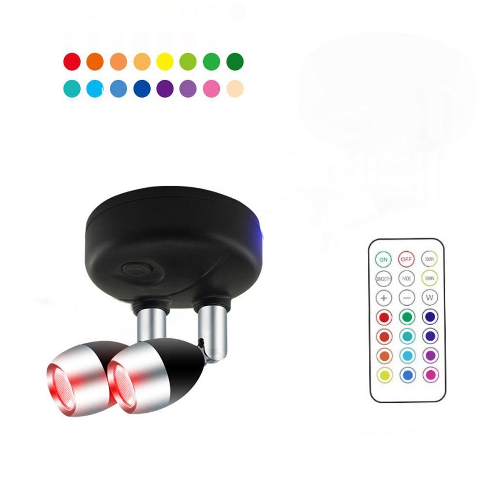 

Rotatable Cabinet Spotlights RGB Remote Control Picture Lights Flexible Wall Lamp Night light black-1pcs