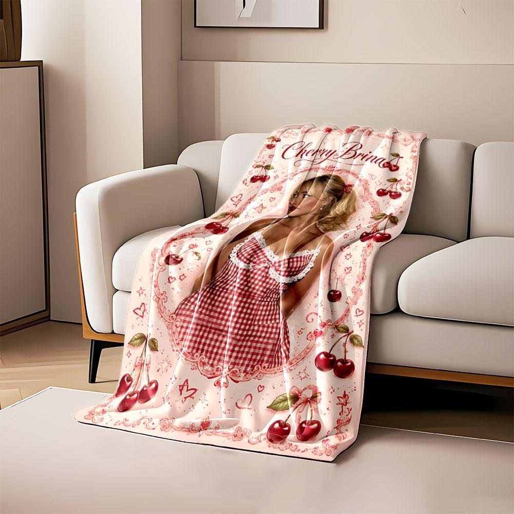 Cherry Brinas Vintage Blanket for all seasons blanket lunch break throw gift