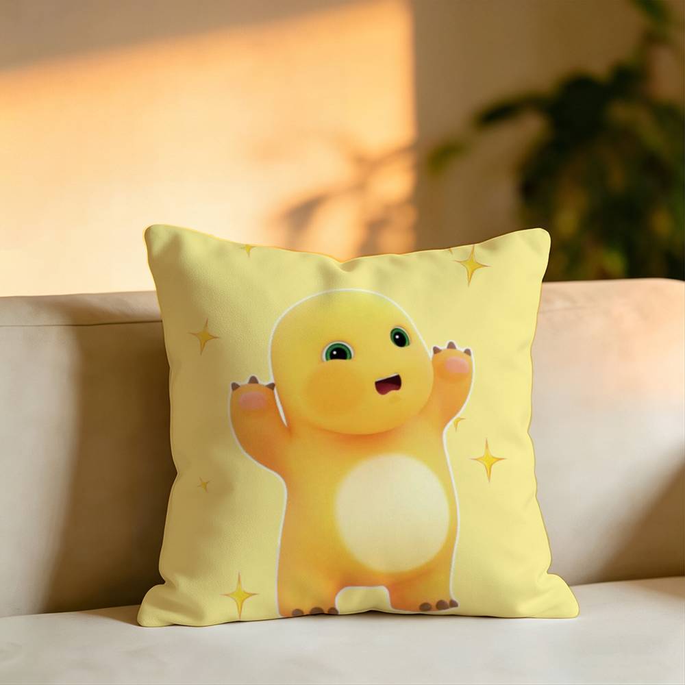 Cute Cartoon NNailoong Square DoubleSided printed Pillow Case Bedroom Bedside Pillow Sofa Cushion Cover