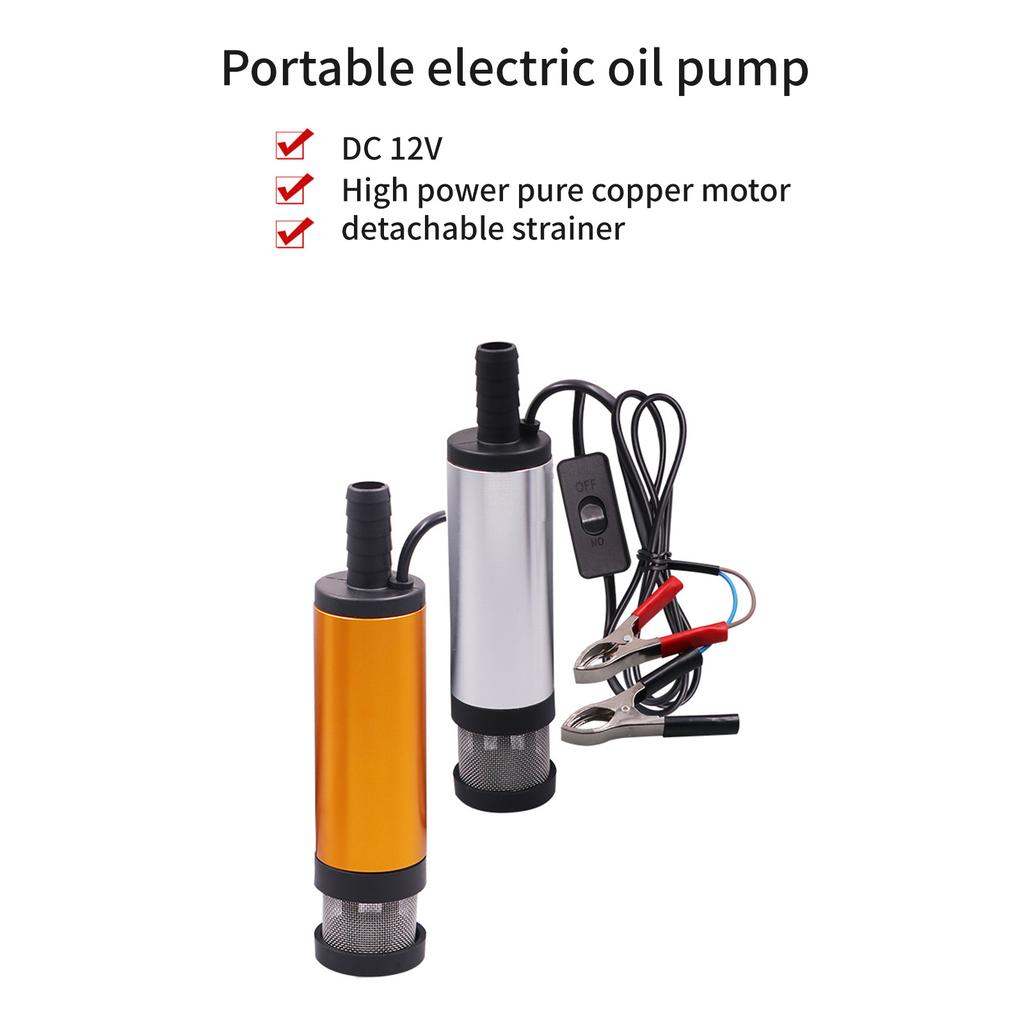 Portable Electric Oil Pump Efficient and Reliable Fuel Transfer Pump for Car Boat & Outdoor Activities Simple Operation